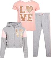 👧 stylish limited too jogger sweatpants and t-shirt set - girls' clothing logo