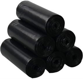 img 4 attached to 🗑️ Gloreen 2.6 Gallon Black Trash Bags: Unscented, Leakproof Garbage Liners (150 Counts, 6 Rolls)