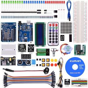 img 4 attached to 🤖 Комплект робота Kuman Arduino Mega 2560 на доске для хлеба - идеальный стартовый комплект с подробным руководством и высококачественными компонентами для проектов Arduino.