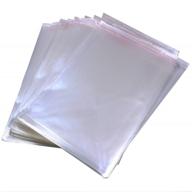 🛍️ 200 pcs 9x12 self-seal clear cellophane bags - resealable plastic apparel bags ideal for clothing, t-shirts, brochures, prints, handicrafts & gift packaging logo