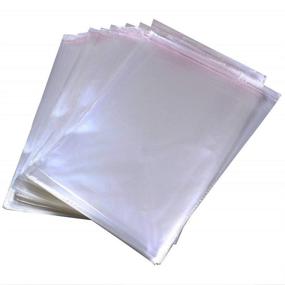 img 4 attached to 🛍️ 200 Pcs 9x12 Self-Seal Clear Cellophane Bags - Resealable Plastic Apparel Bags Ideal for Clothing, T-Shirts, Brochures, Prints, Handicrafts & Gift Packaging