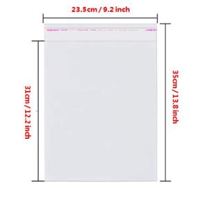 img 3 attached to 🛍️ 200 Pcs 9x12 Self-Seal Clear Cellophane Bags - Resealable Plastic Apparel Bags Ideal for Clothing, T-Shirts, Brochures, Prints, Handicrafts & Gift Packaging