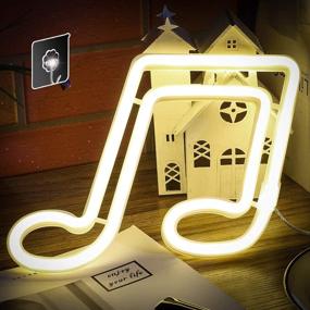 img 4 attached to Neon Sign - LED Musical Note Neon Light Wall Hanging Decoration
