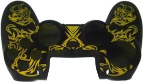 img 1 attached to Yellow Silicone Gel Rubber Skin Case Cover with Totem Pattern for PS4 Controller by yueton