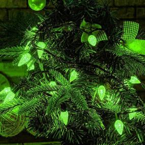 img 1 attached to 🎄 FUNPENY C6 Green Christmas Fairy Lights - 100 LED 33 FT Waterproof String Lights with 8 Modes for Indoor/Outdoor Xmas Tree, Wedding, Patio, Party Decorations