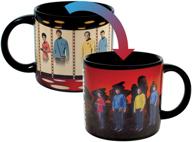 🌌 star trek heat changing mug - beam your coffee or tea to the planet's surface with kirk, spock, mccoy, and uhura - includes fun packaging logo