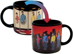 img 4 attached to 🌌 Star Trek Heat Changing Mug - Beam Your Coffee or Tea to the Planet's Surface with Kirk, Spock, McCoy, and Uhura - Includes Fun Packaging