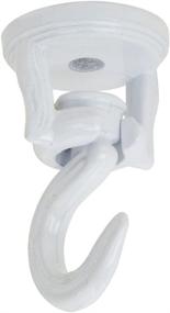 img 1 attached to 🪝 National Hardware N274-910 V2673 Swivel Swag Hooks, 2-pack, White, 2-inch