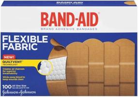 img 2 attached to 💪 Flexible Fabric Adhesive Bandages 1x3 - 100/Box (4-Pack): Premium Quality, Reliable Wound Care