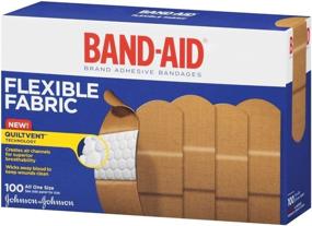 img 1 attached to 💪 Flexible Fabric Adhesive Bandages 1x3 - 100/Box (4-Pack): Premium Quality, Reliable Wound Care