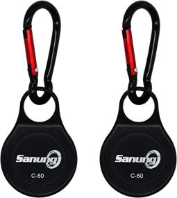 img 2 attached to 🧭 2-Pack Sanung C-50 Mini Survival Compass with Carabiners - Zinc Alloy Clip-on Direction Guide Keychain Holders for Outdoor Camping, Hiking, Hunting, and Mountaineering