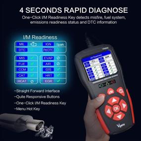 img 2 attached to Vgate VR800 Сканер OBD2 - Продвинутый считыватель диагностических кодов EOBD OBDII CAN для устранения неисправностей Check Engine Light