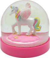 🦄 enchanting mini water snow globe: adorable unicorn inside, pink base | table top christmas & valentine's decor | lightahead gifts логотип