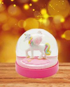 img 2 attached to 🦄 Enchanting Mini Water Snow Globe: Adorable Unicorn Inside, Pink Base | Table Top Christmas & Valentine's Decor | Lightahead Gifts