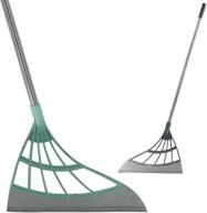 🧹 lucasou multifunction magic broom: 2-in-1 sweeper for effortlessly dry cleaning and dirt removal - ideal for tile, shower, and floors (green+gray) logo