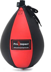 img 4 attached to Pro Impact Speedbag: Heavy Duty Leather Hanging Swivel Punch Ball for Boxing MMA Muay Thai Fitness Training - Synthetic Leather