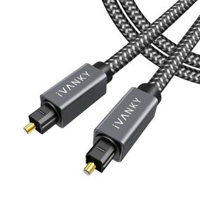 img 4 attached to 🔊 iVanky 10 Feet Digital Optical Audio Cable - Flawless Sound, Secure Connection - Slim Braided Cord for Sound Bar, TV, PS4, Xbox, Samsung, Vizio - Grey