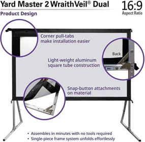 img 2 attached to 🌟 Elite Screens Yard Master 2 DUAL Projector Screen, 120-INCH 16:9, Ultra HD 4K/8K, Active 3D, HDR Ready Indoor and Outdoor Projection, OMS120H2-Dual, 2-Year Warranty by US Based Company