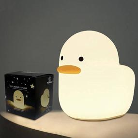 img 3 attached to 🦆 iPalmay USB Rechargeable Night Lights for Kids - ABS+PC Bedside Lamp for Breastfeeding with Touch Control and Timer Setting - White Duck