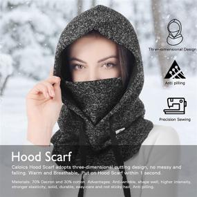 img 3 attached to 🧣 Winter Balaclava Hat with Neck Warmer Mask for Sporty Street Fashion Skiing