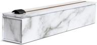 🍽️ chicwrap carrera marble foil dispenser - professional aluminum foil roll (12" x 30') with reusable dispenser and slide cutter logo