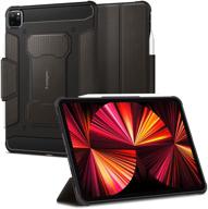 📱 spigen rugged armor pro for ipad pro 11 case (3rd gen 2021, 2nd gen 2020, 1st gen 2018) with pencil holder - gunmetal logo