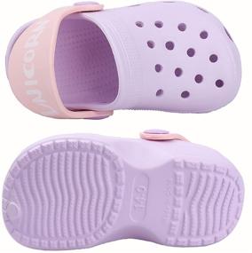 img 3 attached to 🦄 Unicorn Children Purple swimming slippers for boys - U621CDLKDDDX01, Clogs & Mules