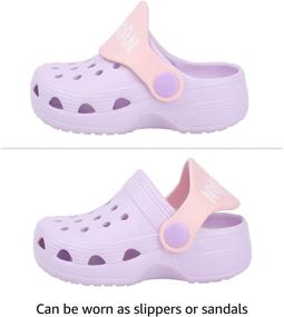 img 2 attached to 🦄 Unicorn Children Purple swimming slippers for boys - U621CDLKDDDX01, Clogs & Mules