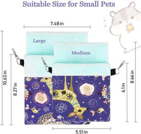 img 3 attached to Cozy and Soft Cotton Small Pet Hanging Bed Sleep Pouch – Ultimate Warmth for Small Animals