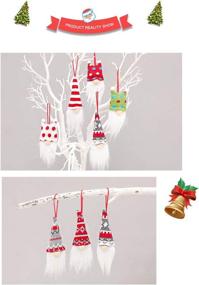 img 3 attached to 🎄 Set of 9 Gnome Christmas Ornaments - Swedish Tomte Gnomes Plush Decorative Decorations for Tree, Fireplace & Home