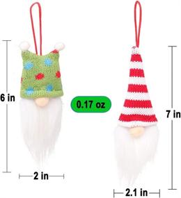 img 2 attached to 🎄 Set of 9 Gnome Christmas Ornaments - Swedish Tomte Gnomes Plush Decorative Decorations for Tree, Fireplace & Home