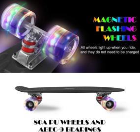 img 2 attached to LOVELY DECOR LED Skateboard Cruiser Complete Kit - 27 inch Skateboards with Light Up Wheels & All-in-one T-Tool for Beginner Riders