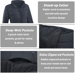 img 1 attached to ELFJOY Womens Jacket Collar Packable