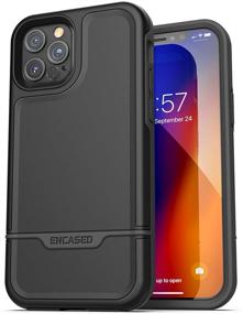 img 3 attached to Encased iPhone 12 Pro Belt Clip Holster Case (2020 Rebel Armor) - Heavy Duty Rugged Full Body Cover with Holder - Black