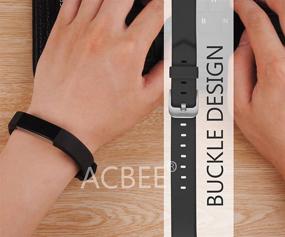 img 3 attached to ACBEE Fitbit Alta Watch Band with Secure Buckle Design - Classic Black