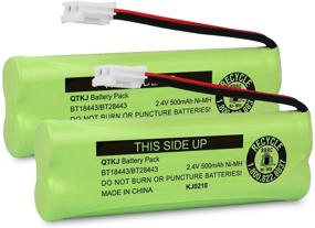 img 4 attached to QTKJ Cordless Phone Battery 2-Pack for VTech BT18443 BT28443 LS-6115 LS-6117 LS-6125 LS6126 LS6225 LS6205 LS6217 LS-6205 LS-6215 89133700 Cordless Phone Handsets