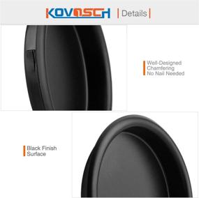 img 1 attached to 🚪 Enhance Your Closet with KOVOSCH 8 Pack Closet Door Finger Pull Black - Easy Snap in Installation & Stylish 2-1/8” Round Sliding Closet Finger Door Pulls