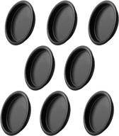 🚪 enhance your closet with kovosch 8 pack closet door finger pull black - easy snap in installation & stylish 2-1/8” round sliding closet finger door pulls логотип