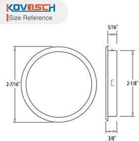 img 3 attached to 🚪 Enhance Your Closet with KOVOSCH 8 Pack Closet Door Finger Pull Black - Easy Snap in Installation & Stylish 2-1/8” Round Sliding Closet Finger Door Pulls