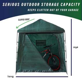img 3 attached to 🏞️ Bravindew Storage Tent: Waterproof Bike Storage Shed for Garden & Backyard - Heavy Duty, Space Saving, All Season, & Reusable