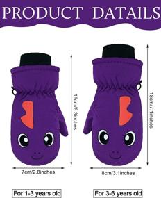 img 2 attached to ❄️ Winter Waterproof Cotton Lined Boao Mittens for Girls' Accessories