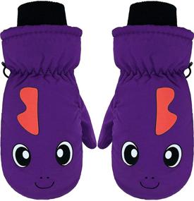 img 4 attached to ❄️ Winter Waterproof Cotton Lined Boao Mittens for Girls' Accessories