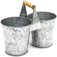 antique galvanized double bucket decoration логотип