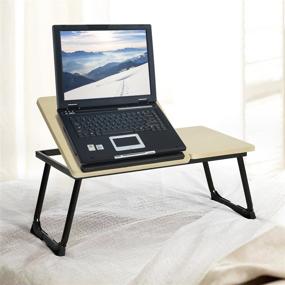 img 1 attached to HOMEMAKE FURNITURE Adjustable Portable Breakfast Laptop Accessories