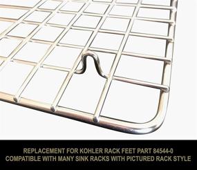 img 2 attached to 20 Pack Kitchen Sink Rack Feet - Replacement for Kohler Rack Feet Part 84544-0 - Sink Grid Feet by ROOM STARTERS (Black, 20 Pack)