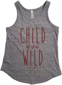 img 3 attached to 👕 Tough Cookie Clothing Kid’s Tank Top – Wild Print Flowy Triblend Shirt, Made in USA