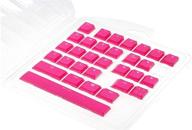 🦆 ducky keycaps 31 set - rubber double shot backlit keycaps for ducky keyboards or mx compatible - pink - 31 keycap set logo