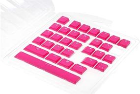 img 1 attached to 🦆 Ducky Keycaps 31 Set - Rubber Double Shot Backlit Keycaps for Ducky Keyboards or MX Compatible - Pink - 31 Keycap Set