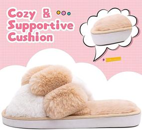 img 1 attached to 🦶 Cozy and Stylish Unisex Fluffy Slippers – Ideal for Both Girls and Boys