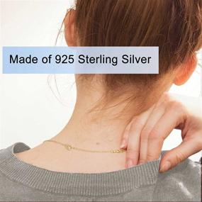 img 3 attached to 🌟 14k Gold Plated Necklace Extenders - Durable Gold Chain Extenders for Necklaces & Bracelets (3 Pcs: 1, 2, and 3 Inch) - 925 Sterling Silver Extension Included